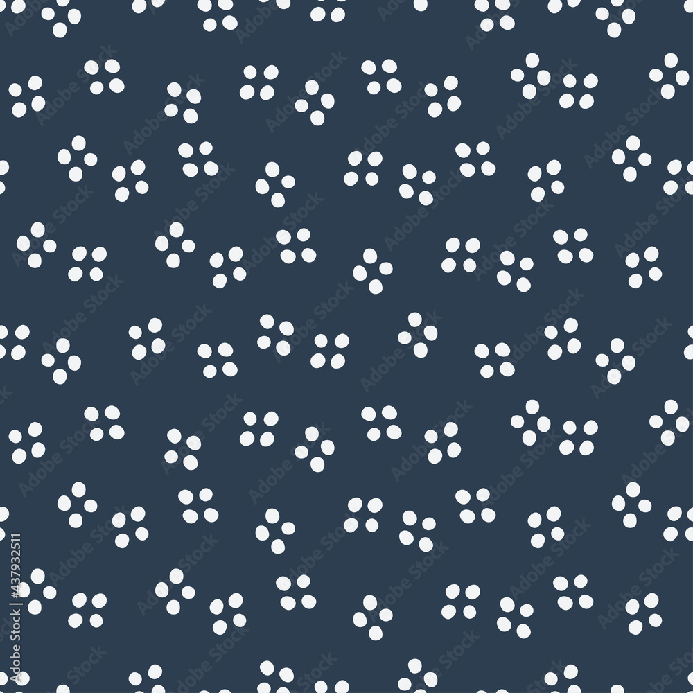Dots seamless pattern with navy blue background Dots seamless pattern with navy blue background