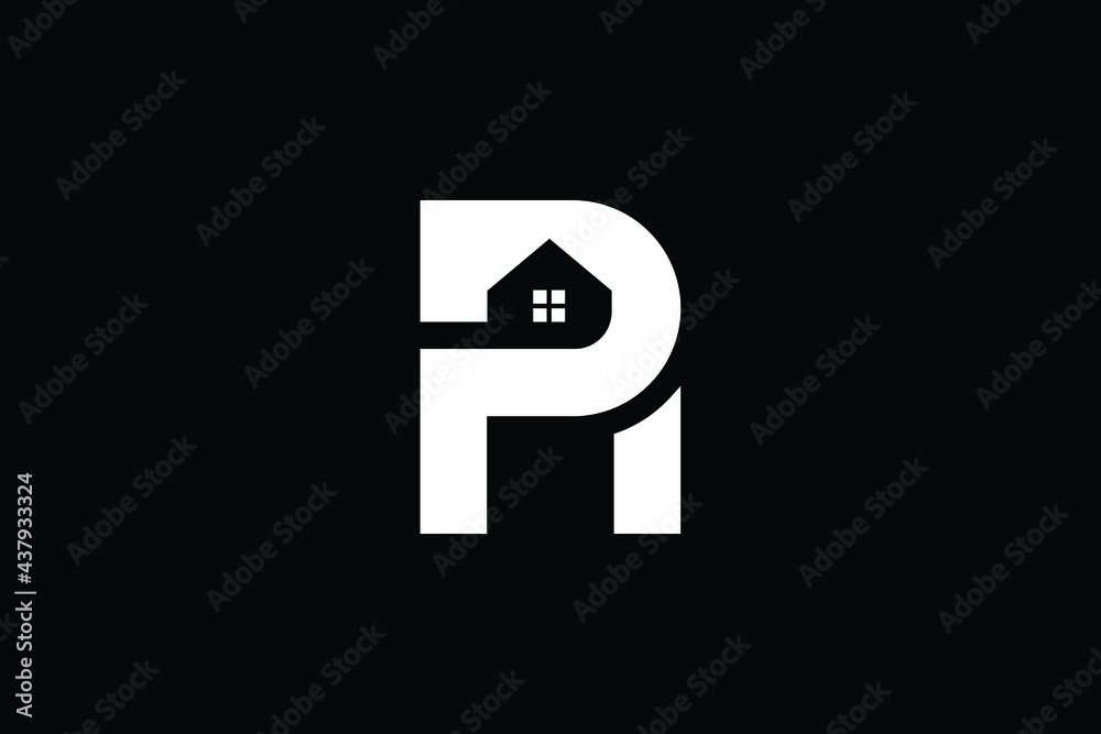 Logo design of R in vector for construction, home, real estate, building, property. creative elegant Monogram. Premium Business home logo icon. White color on black background. Logo design of R in vector for construction, home, real estate, building, property. creative elegant Monogram. Premium Business home logo icon. White color on black background.