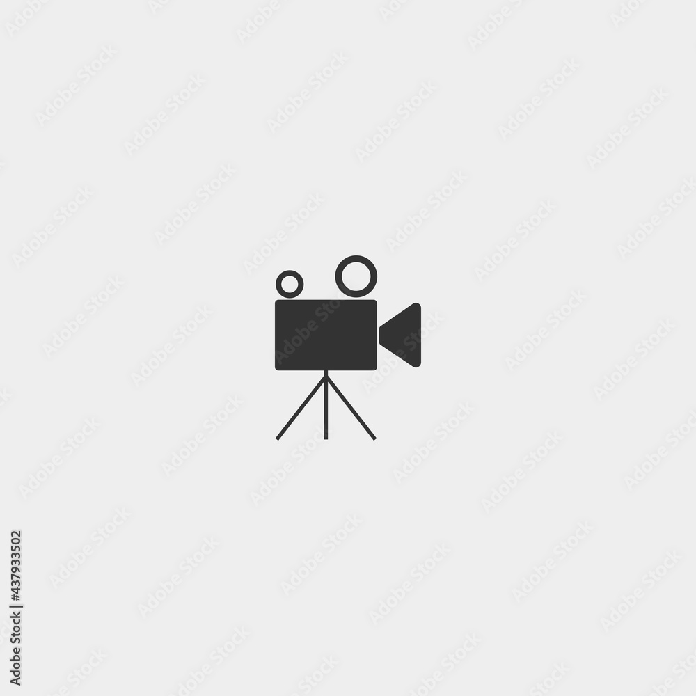 Video camera vector icon illustration sign