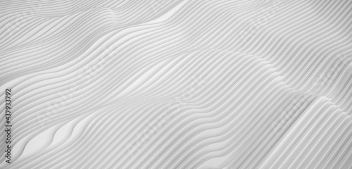 abstract wave line parametric wall pattern mural high key minimalist. photo