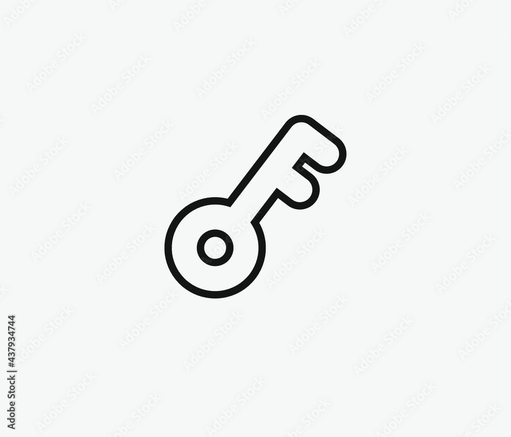 Key vector icon. Editable stroke. Symbol in Line Art Style for Design, Presentation, Website or Apps Elements, Logo. Pixel vector graphics - Vector Key vector icon. Editable stroke. Symbol in Line Art Style for Design, Presentation, Website or Apps Elements, Logo. Pixel vector graphics - Vector