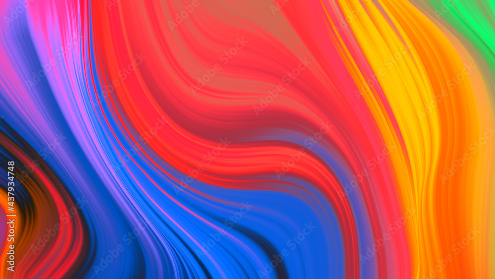 Abstract pink yellow gradient wave  background. Neon light curved lines and geometric shape with colorful graphic design.