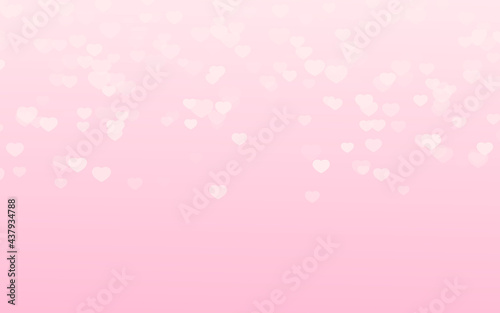 Valentine day pink hearts on pink background.