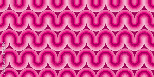 -Retro wavy background. Seamless pattern. Vector. レトロなみなみパターン