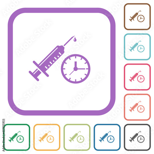 Vaccination appointment simple icons