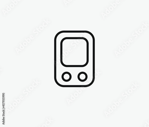 Phone vector icon. Editable stroke. Symbol in Line Art Style for Design, Presentation, Website or Apps Elements, Logo. Pixel vector graphics - Vector