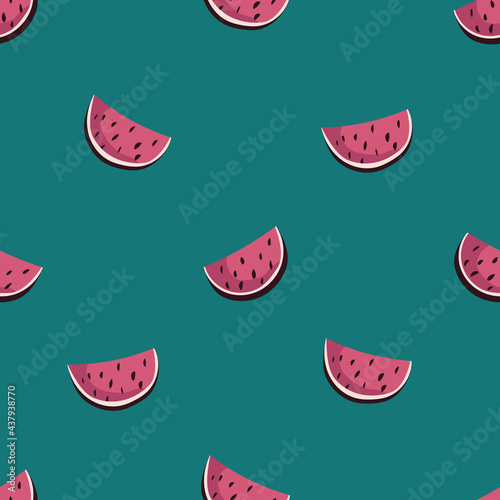Watermelon seamless vector background pattern