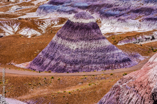 Purple Mountain Blue Mesa Petrified Forest National Park Arizona