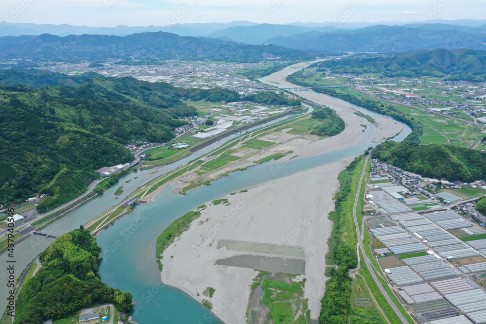 高知県高知市　仁淀川河口の風景