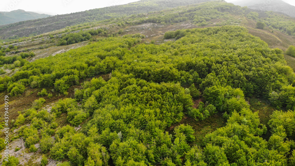 Pasiega Mountains in the north of Spain from a Drone view Pasiega Mountains in the north of Spain from a Drone view