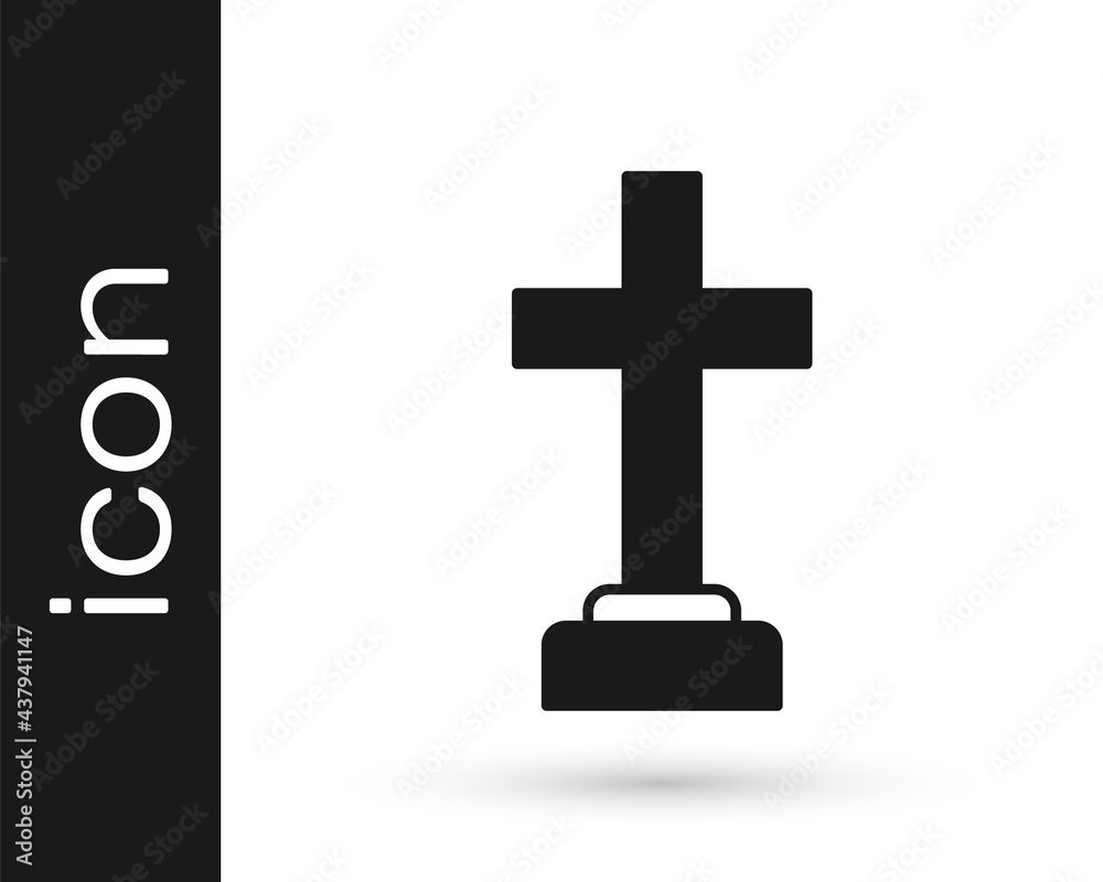 Black Man graves funeral sorrow icon isolated on white background. The emotion of grief, sadness, sorrow, death. Vector Black Man graves funeral sorrow icon isolated on white background. The emotion of grief, sadness, sorrow, death. Vector