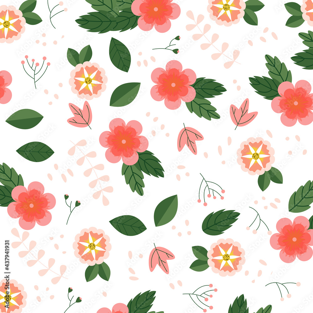 custom made wallpaper toronto digitalAbstract flower pattern background. Vector illustration.