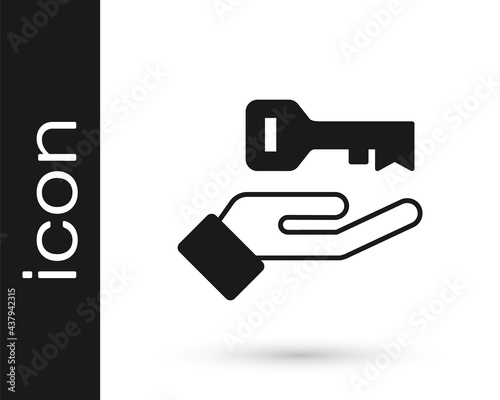 Black Solution to the problem in psychology icon isolated on white background. Key. Therapy for mental health. Vector