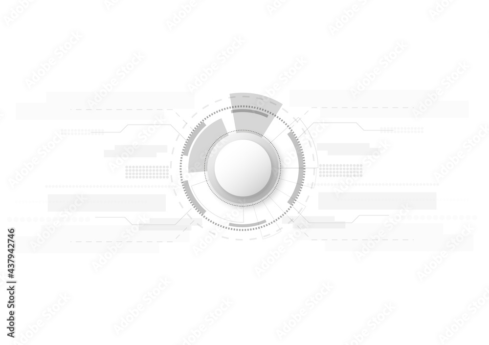 white circle and line technology abstract technology innovation concept vector background with some elements of this image