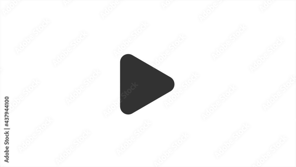 Modern button with play button animation for web background design. Sound symbol. 