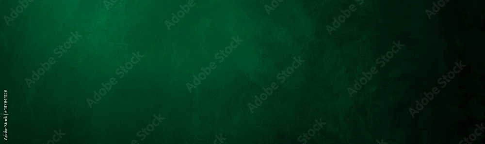 Empty old dark green cement wall texture backgrounds, banner cover design.