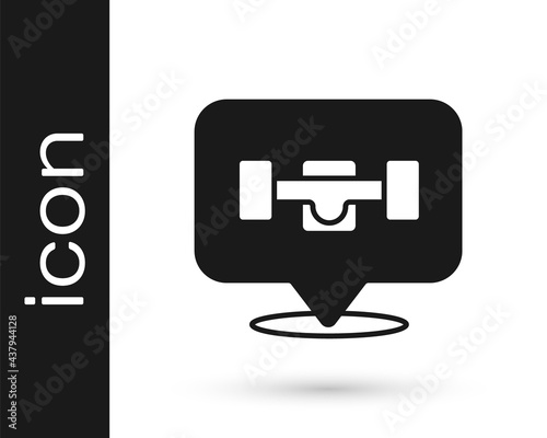 Black Skateboard wheel icon isolated on white background. Skateboard suspension. Skate wheel. Vector