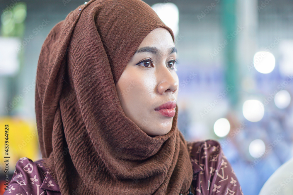 Islamic women. and hair cover Islamic women. and hair cover