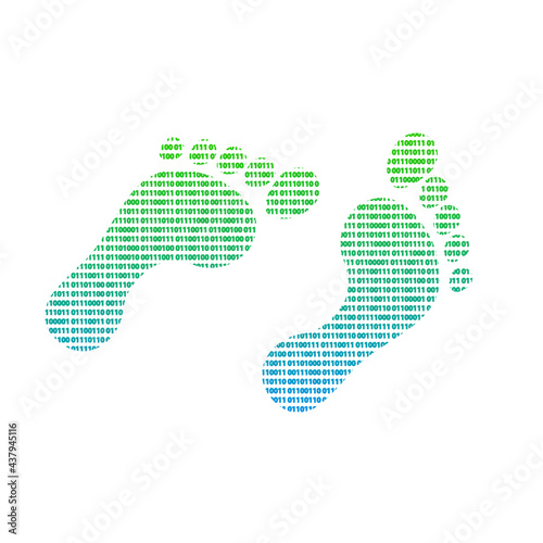 Digital footprint icon. Clipart image isolated on white background photo