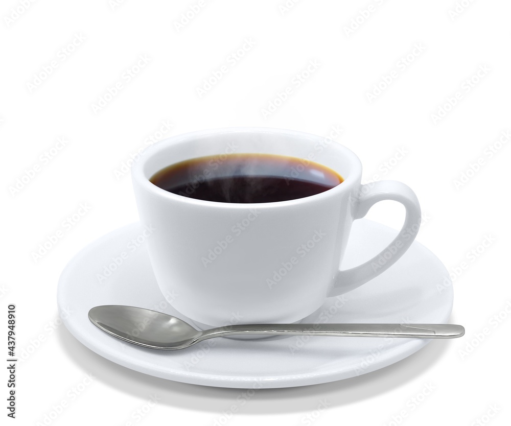 コーヒー 飲み物 イラスト リアル ホットスプーン 湯気 Stock Illustration Adobe Stock