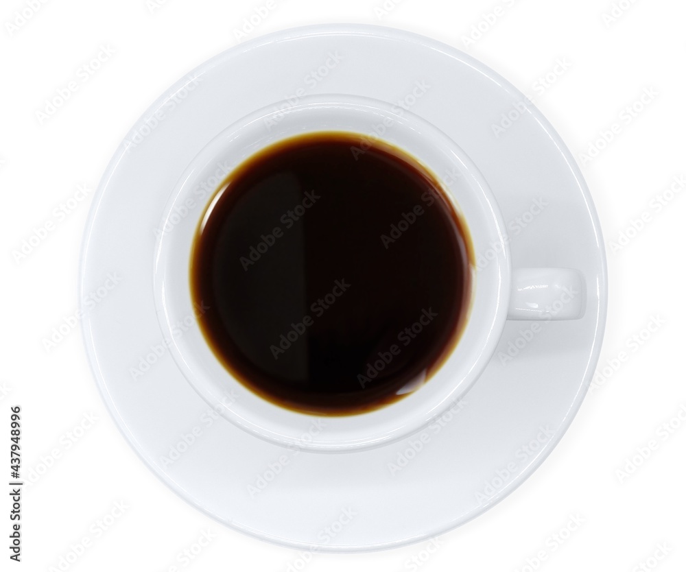 コーヒー 飲み物 イラスト リアル 俯瞰 真上 