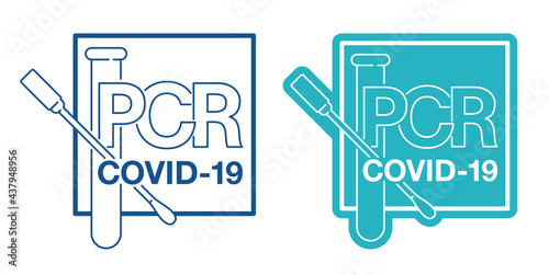 COVID-19 PCR testing in thin line