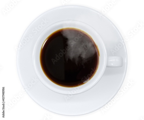 コーヒー 飲み物 イラスト リアル 俯瞰 真上 湯気 