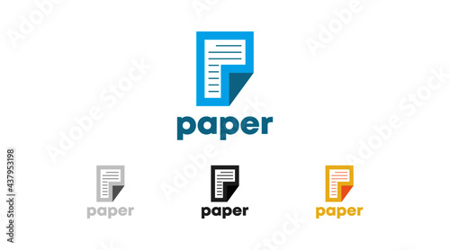 Unique paper logo concept vector © Framehay