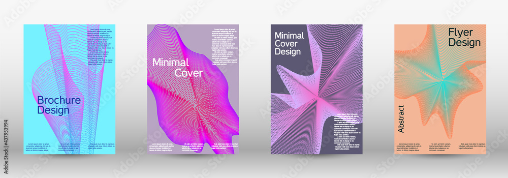 Modern abstract background. Modern design template. A set of modern abstract covers.