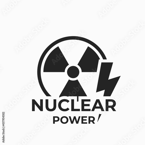 nuclear power icon. electricity and energy industry symbol. isolated vector image