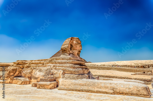 Obraz na płótnie The Great Sphinx of Giza Filling the Frame w salonie