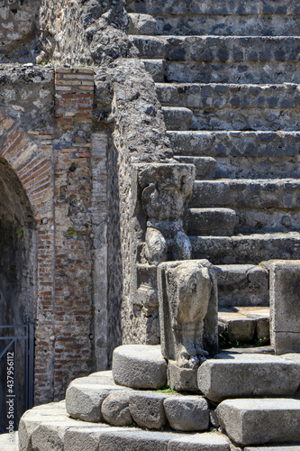 Archaeological Park of Pompeii. The small theater, the Odeon or theatrum tectum. Campania, Italy photo