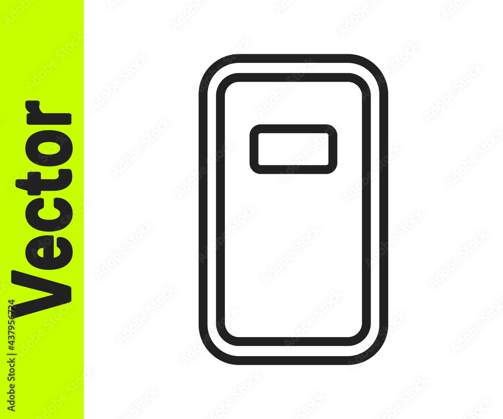 Black line Police assault shield icon isolated on white background. Vector Black line Police assault shield icon isolated on white background. Vector