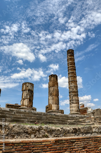 Archaeological Park of Pompeii. The Temple of Jupiter. Campania, Italy