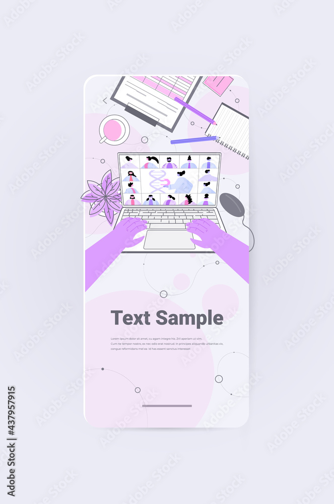 scientists analyzing DNA structure on laptop screen researchers team making experiment DNA testing genetic engineering scientists analyzing DNA structure on laptop screen researchers team making experiment DNA testing genetic engineering