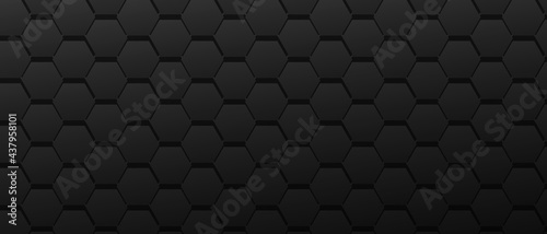 Large tracery of hexagons technical background.