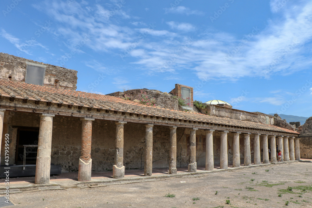 Archaeological Park of Pompeii. The Stabian Baths. Campania, Italy