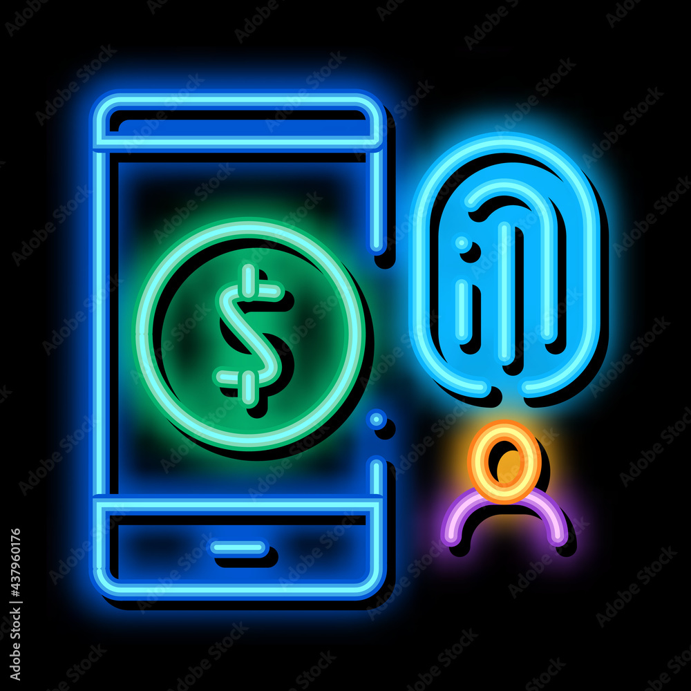 fingerprint access to accounts neon light sign vector. Glowing bright icon fingerprint access to accounts sign. transparent symbol illustration fingerprint access to accounts neon light sign vector. Glowing bright icon fingerprint access to accounts sign. transparent symbol illustration
