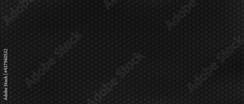 Steel rows hexagons background.