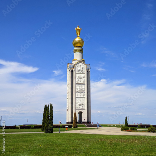Virgin Mary near Prokhorovka on the belfry, a great monument of architecture in honor of the victory in the great patriotic war, Russia, city of Belgorod village of Prokhorovka May 23, 2021 photo