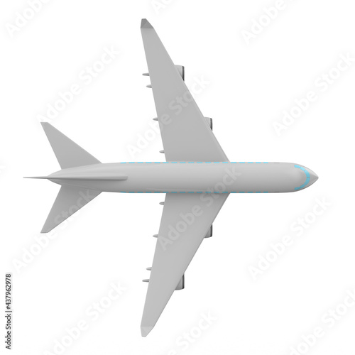 airplane on white backgroun...