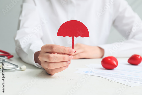 Woman with umbrella figure ...