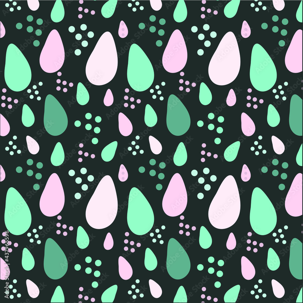 Abstract Pattern with Colorful Drops And Dots Abstract Pattern with Colorful Drops And Dots