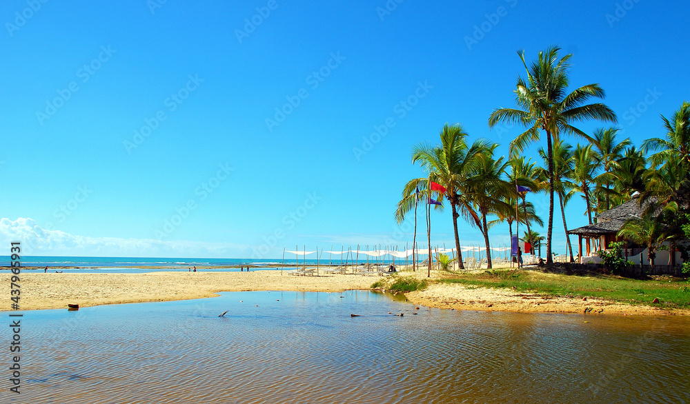 Arraial d'Ajuda district of the Brazilian municipality of Porto Seguro, on the coast of the state of Bahia. Arraial d'Ajuda district of the Brazilian municipality of Porto Seguro, on the coast of the state of Bahia.