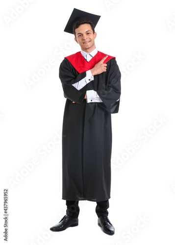 Male graduating student on ...