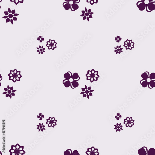 pattern with flowers on a pink background