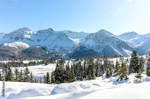 Winter Landscape in Arosa, Switzerland © benediktgr