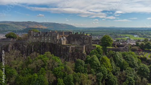 Stirling Castle overlooking the city in Central Scotland, UK