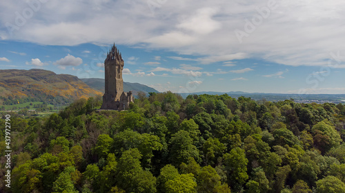 The National Wallace Monument overlooking the city of Stirling in Scotland, UK photo