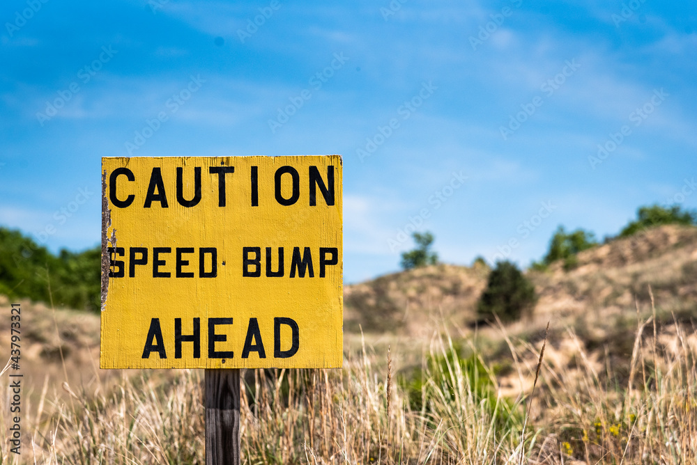 Obraz premium Caution Road Sign